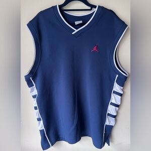 Vintage Nike Air Jordan Jumpman Tank Top XL‎ Blue/White Trim